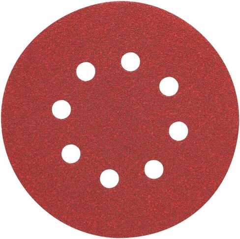 DEWALT DW4314 5-Inch 8 Hole 220 Grit Hook and Loop Random Orbit Sandpaper (25-Pack) in Saudi Arabia