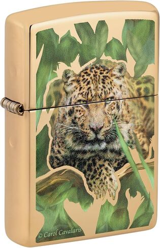 Zippo Lighter: Cheetah by Carol Cavalaris - High Polish Brass 81507 in Saudi Arabia
