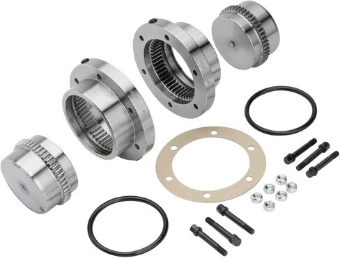 SKF #1100 Steel Taper Grid Horizontal Coupling - Complete Set - Including 2 Covers, 2 Hubs and Mounting Parts - 4632 lbft Nominal Torque - 4,21 inch Max bore - 2440 Max Speed in Saudi Arabia