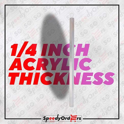 SPEEDYORDERS 1/4" Plexiglass Sheet, 10 Inch Diameter Clear Acrylic Circle, Round Cake Disc, Cake Disk Acrylic Sheet, Plexiglass Table Top, Round Acrylic Backdrop Made in USA in Saudi Arabia