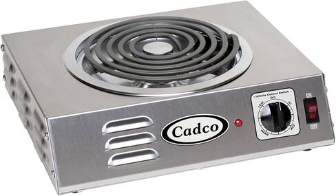موقد كهربائي Cadco CSR-3T مقاس 14 بوصة مع (1) شعلة وعناصر تحكم لا نهائية، 120 فولت in Saudi Arabia