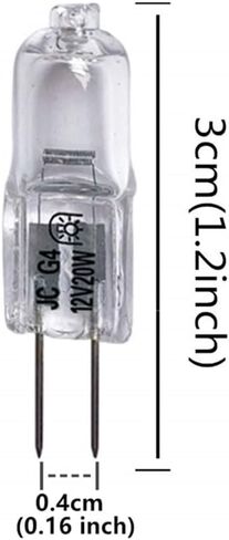 Q20/G4/CL/12V,10 Watt,T3 JC Type,12 Volt,Clear,G4 Bi-pin Base,Halogen Light Bulb(20 Pack) in Saudi Arabia