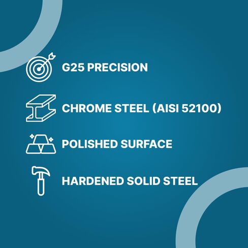 (100 قطعة) PGN - كرات محمل فولاذية كروم دقيقة 6 مم (0.236 بوصة) G25 in Kuwait