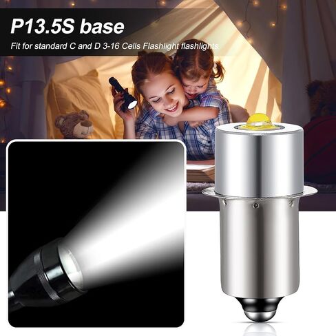 TRLIFE Maglite LED تحويل عدة، DC4-24V Maglite LED استبدال لمبة لـ 3-16 C&D Cells Maglite Flashlight، 3W P13.5S Mag Light LED Converter Maglite استبدال المصابيح 12V 18V مصباح يدوي (2 حزمة) in Kuwait