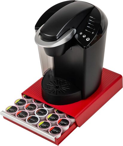 Mind Reader Single Serve Coffee Pod Drawer, 30 Pod Capacity, Countertop Organizer, 10.5"L x 12.75"W x 2.5"H, Black in Kuwait