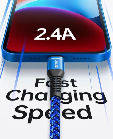 iPhone Charger Cable [Apple MFi Certified] USB to Lightning Cable 6FT 3Pack in Kuwait