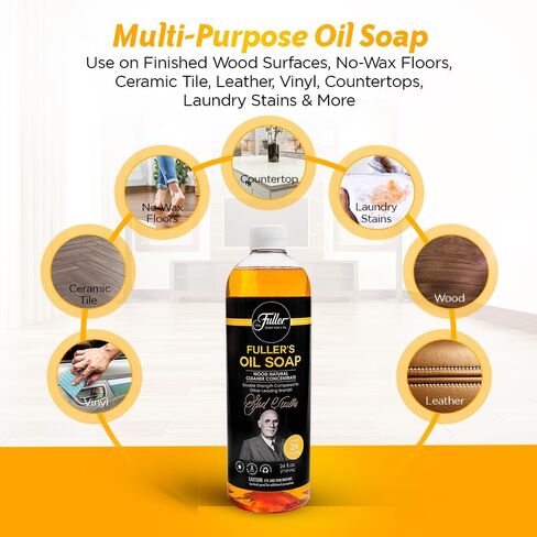 منظف ​​طبيعي للخشب والصابون الزيتي من فولر - قوة مزدوجة - يصنع 24 جالونًا من الخشب ومنظف طبيعي متعدد الأغراض للاستخدام المنزلي والتجاري in Kuwait