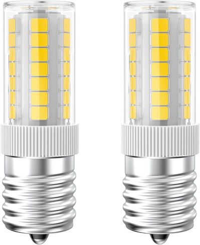 لمبة إضاءة جهاز الميكروويف LED لغطاء الثلاجة فوق الموقد تعادل 40 وات لمبة متوهجة E17 قاعدة لولبية متوسطة 120 فولت 5 وات 450 لومن ضوء النهار الأبيض 6000 ك حزمة غير قابلة للتعتيم من 3 in Kuwait