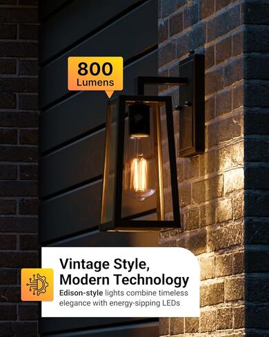 Sunco 4 عبوات من مصابيح الغسق إلى الفجر LED Edison 3000K أبيض دافئ، 7 وات يعادل 60 وات، مصباح أوتوماتيكي ST64 على الطراز العتيق، 800 لومن، قاعدة E26، مستشعر للضوء في الهواء الطلق UL، نجمة الطاقة in Kuwait