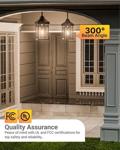 Sunco 4 عبوات من مصابيح الغسق إلى الفجر LED Edison 3000K أبيض دافئ، 7 وات يعادل 60 وات، مصباح أوتوماتيكي ST64 على الطراز العتيق، 800 لومن، قاعدة E26، مستشعر للضوء في الهواء الطلق UL، نجمة الطاقة in Kuwait