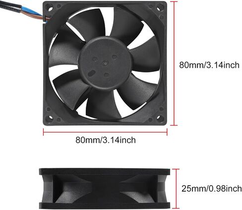 2pcs Blower Cooling Fan 120x25mm 110V 220V AC Powered Cooling Fan Dual-Ball Bearings 3 to 12V Speed Controller Fan for Receiver DVR Compatible with PlayStation Xbox Component in Saudi Arabia