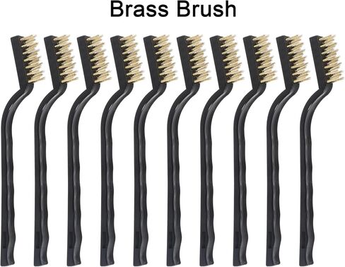 10pcs 3D Printer Nozzle Cleaning Copper Wire Toothbrush Tool Copper Brush Handle Hot Bed Cleaning Toothbrush in Saudi Arabia
