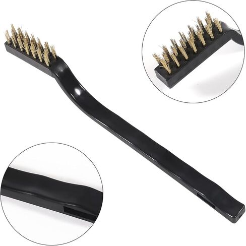 10pcs 3D Printer Nozzle Cleaning Copper Wire Toothbrush Tool Copper Brush Handle Hot Bed Cleaning Toothbrush in Saudi Arabia