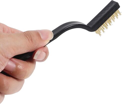 10pcs 3D Printer Nozzle Cleaning Copper Wire Toothbrush Tool Copper Brush Handle Hot Bed Cleaning Toothbrush in Saudi Arabia