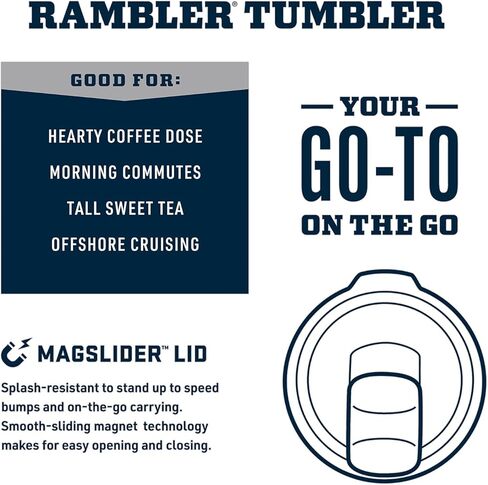 كوب من YETI رامبلر 850 جرام، من الفولاذ المقاوم للصدأ، معزول بالفراغ مع غطاء MagSlider in Kuwait