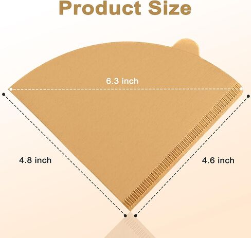 Coffee Filter, Cone Coffee Filters 2, Pour Over Coffee Filter for v60 Coffee Dripper and Drip Coffee Maker, 1-4 Cup, 100 Count, Disposable Natural Unbleached Size 02 Coffee Filters in Kuwait