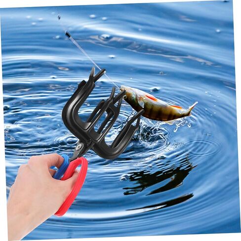 GANAZONO 4PCS Metal Fish Culling System Fish Gripper Fish Catch Fishing Tool Fish Scales Grip Grabber for Anglers 3-Claw in Saudi Arabia