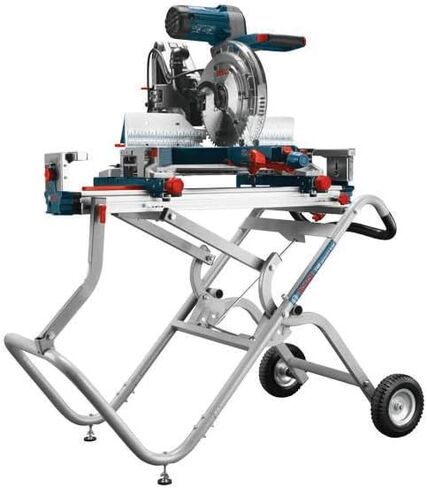 Bosch T4B Portable Gravity-Rise Miter Saw Stand with Wheels, 18' Material Capacity in Saudi Arabia