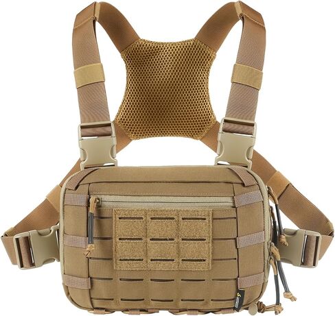 Tactical Chest Pack EDC Chest Bag 2L Utility Molle Chest Rig Pouch with CCW Compartment Adjustable Strap Outdoor in Kuwait