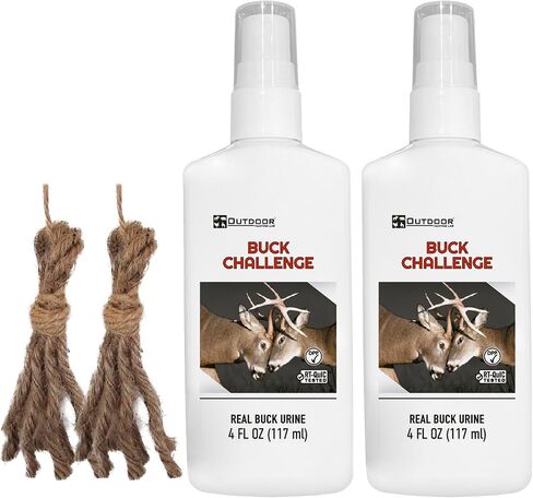 Buck Challenge Deer Urine | Doe Pee for Whitetail Deer | Drag N’ Drip Included | Deer Scents & Attractants in Kuwait