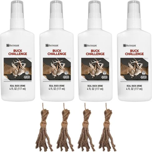 Buck Challenge Deer Urine | Doe Pee for Whitetail Deer | Drag N’ Drip Included | Deer Scents & Attractants in Kuwait