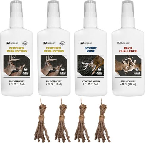 Buck Challenge Deer Urine | Doe Pee for Whitetail Deer | Drag N’ Drip Included | Deer Scents & Attractants in Kuwait