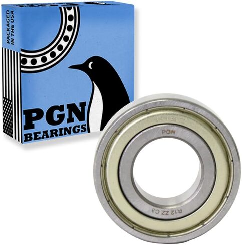 PGN (10 Pack) R12-ZZ Bearing - Lubricated Chrome Steel Sealed Ball Bearing - 3/4"x1-5/8"x7/16" Bearings with Metal Shield & High RPM Support in Kuwait