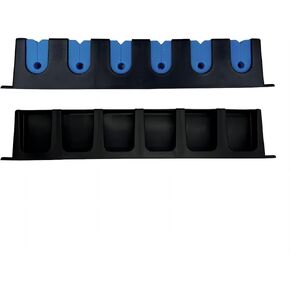 Fishing Rod Holders, Wall Mount Fishing Pole Storage Rack, Vertical Fishing Rod Holder for Garage, Compact Fishing Pole Organizer with Soft Foam Grip Pads Holds up to 6 Rods (Black)