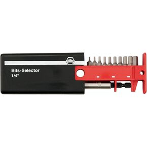 Wiha 28103 Magnetic 1/4 Bit Holder, Stubby, 57mm & 79242 11 Piece Torx Bit Selector (T5-T30) & 79246 Bit Selector with Hex Inch Bits