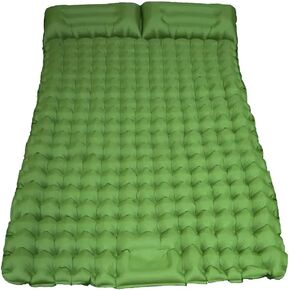 Double Sleeping Pad, Self-Inflating Sleeping Pad for Camping, Camping Sleeping Pad with Built-in Pump, 4" Extra Thickness Inflatable Sleeping Mat, Twin Air Mattress for Traveling (Blue)