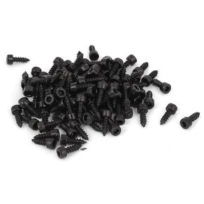 uxcell 2mm x 10mm Threaded Carbon Steel Hex Head Self Tapping Screws 100pcs