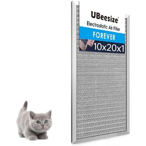 UBeesize Reusable 10x20x1 Air Filter Electrostatic HVAC AC Furnace Filter,MERV 8,Washable,Lasts a Lifetime,Permanent Air Filter,Breathe Fresher,Home And Office(Actual Size:9.48x19.64x0.82Inch) in Saudi Arabia