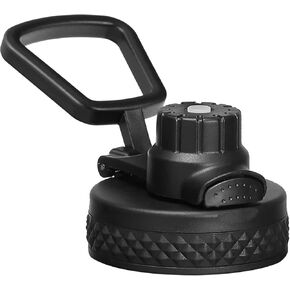Auto Spout Lid with Button Lock, Replacement Flip Lid of 2.22" Diameter Fits Wide Mouth, Leak- Proof Bottle Accessories with Big Handle Easy to Carry