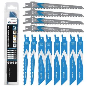 EZARC Reciprocating Saw Blades Set 9 Inch, Bi-Metal with Cobalt Nail Embedded Wood, Pallet Repair, Multi-Purpose Demolition Blades for Reciprocating/Sawzall Saws/Sabre Saws 10/14TPI (10-Pack)