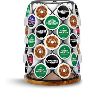 Keurig Storage Carousel, Coffee Pod Storage, Holds up to 36 Keurig K-Cup Pods, Silver