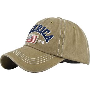 USA Flag Hat for Men Women Embroidery Distressed Cap Vintage Cotton Baseball Cap Funny Adjustable Dad Hat