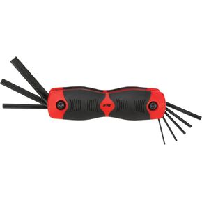 Performance Tool W80282 Folding Hex Key Set, Chrome Vanadium Steel, Color Coded, SAE Sizes 1/16-5/16-Inch, Compact and Convenient