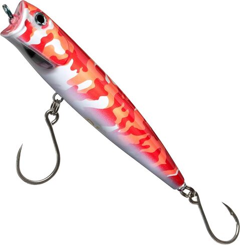 EnVish ProperPopper Camouflage Camo Top Water Popper Lure for Surf Casting Pelagic GT King/Mackerel/Wahoo/Mahi Mahi/Tuna and Northern Pike/Walleye or Huge Musky in Saudi Arabia