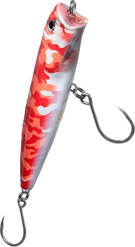 EnVish ProperPopper Camouflage Camo Top Water Popper Lure for Surf Casting Pelagic GT King/Mackerel/Wahoo/Mahi Mahi/Tuna and Northern Pike/Walleye or Huge Musky in Saudi Arabia