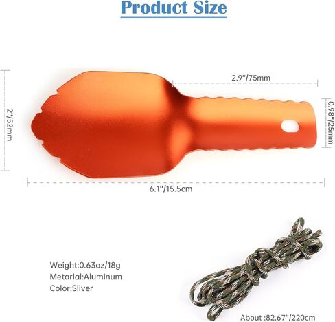 Ultralight Titanium Camping Trowel Backpacking Trowel Portable Hiking Trowel Garden Trowel Small Potty Shovel Deuce of Spades Trowel for Outdoor Campsite Use in Saudi Arabia