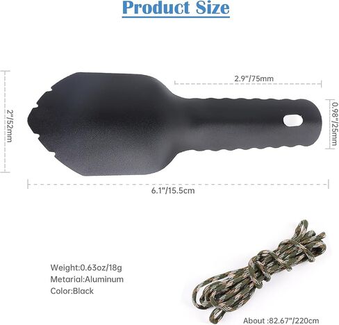 Ultralight Titanium Camping Trowel Backpacking Trowel Portable Hiking Trowel Garden Trowel Small Potty Shovel Deuce of Spades Trowel for Outdoor Campsite Use in Saudi Arabia