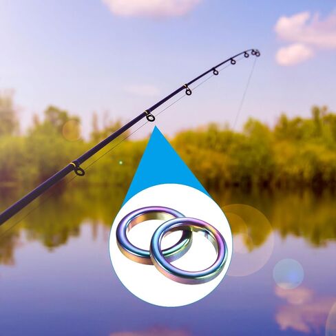 PATIKIL Fishing Rod Guide Rings Ceramic Guides Rings Fish Rod Repair Fishing Pole Eyelet Replacement in Saudi Arabia