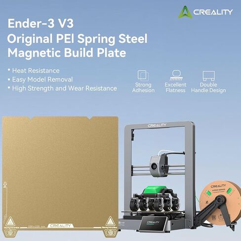 Creality K1 Bed PEI Build Plate Kit, 235x235mm Textured Removable Magnetic Flexible Spring Build Surface Heat Resistance Heated Bed Plate for K1/Ender 3 V3 SE/Ender 3 V2 Neo/Ender 3 Neo/Ender 3 S1 in Saudi Arabia