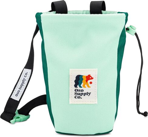 Del Cerro - Chalk Bag for Rock Climbing, U-Shaped Chalk Bucket with Zippered Pocket, Drawstring, Abrasion-Resistant Fabric, Perfect Gear for Indoor/Outdoor Climbing Bouldering in Saudi Arabia
