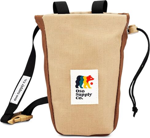 Del Cerro - Chalk Bag for Rock Climbing, U-Shaped Chalk Bucket with Zippered Pocket, Drawstring, Abrasion-Resistant Fabric, Perfect Gear for Indoor/Outdoor Climbing Bouldering in Saudi Arabia