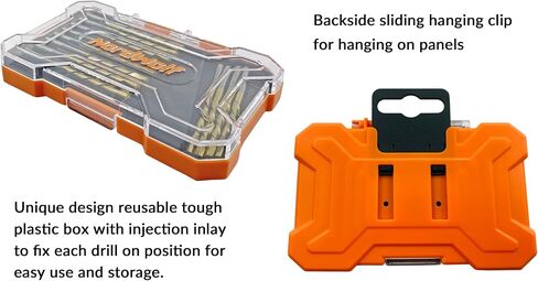 12-Piece HSS Titanium Nitride Drywall Cut Out Bit Set, 1/8" Cutting Bits with Guide Tip in Storage Case for Cut-Out Tools & Spiral Saw in Saudi Arabia