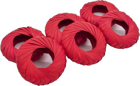 Napkin Rings Rustic Hand Woven Set of Colorful Ring Holder Coastal Tropical Beachy Napping Rings for Thanksgiving Xmas Wedding Everyday Dinning Table Parties (6X, Fucsia) in Saudi Arabia