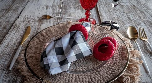 Napkin Rings Rustic Hand Woven Set of Colorful Ring Holder Coastal Tropical Beachy Napping Rings for Thanksgiving Xmas Wedding Everyday Dinning Table Parties (6X, Fucsia) in Saudi Arabia