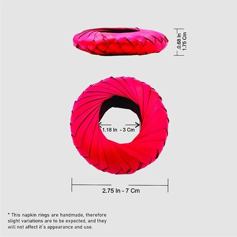 Napkin Rings Rustic Hand Woven Set of Colorful Ring Holder Coastal Tropical Beachy Napping Rings for Thanksgiving Xmas Wedding Everyday Dinning Table Parties (6X, Fucsia) in Saudi Arabia