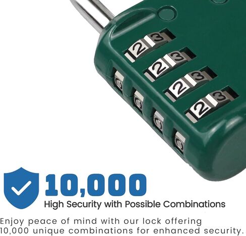 RESET-060 4 Digit Combination Padlock with 2.4 inch Long Shackle Combination Lock,Outdoor Waterproof Padlock,Indoor Padlock for School Locker, Gym Locker, Shed, Fence, Gate, Toolbox, Black in Kuwait